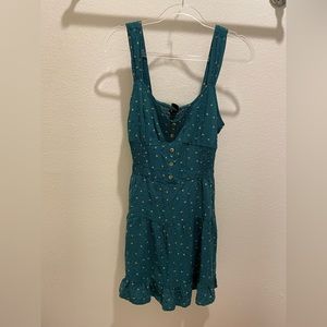 Women green floral dress- Medium 💚